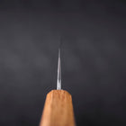 Santoku Silver Steel #3 Poli Manche Yaki Urushi 165mm-[Musashi]-[Couteaux de cuisine japonais]
