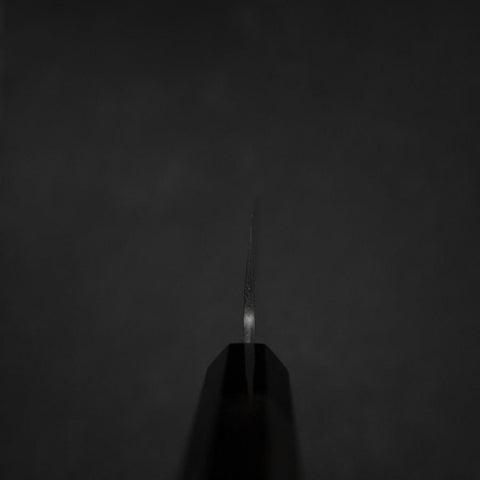 Santoku Silver Steel #3 Poli Manche en Buffle et Ébène 165mm-[Musashi]-[Couteaux de cuisine japonais]