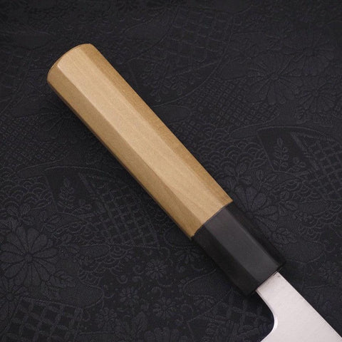 Santoku Silver Steel #3 Poli Manche en Buffle et Magnolia 165mm-[Musashi]-[Couteaux de cuisine japonais]