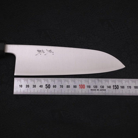 Santoku Silver Steel #3 Poli Manche en Buffle et Magnolia 165mm-[Musashi]-[Couteaux de cuisine japonais]