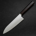 Santoku Silver Steel #3 Poli Manche en Ébène 180mm-[Musashi]-[Couteaux de cuisine japonais]