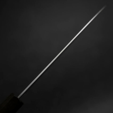 Santoku Silver Steel #3 Poli Manche en Ébène 180mm-[Musashi]-[Couteaux de cuisine japonais]