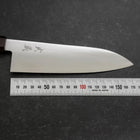 Santoku Silver Steel #3 Poli Manche en Ébène 180mm-[Musashi]-[Couteaux de cuisine japonais]