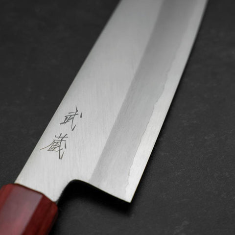 Santoku Silver Steel #3 Poli Manche en Noyer 165mm-[Musashi]-[Couteaux de cuisine japonais]