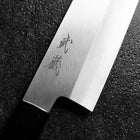 Santoku Silver Steel #3 Polished Buffalo Walnut Handle 170mm (6.7”)-[Musashi]-[Couteaux de cuisine japonais]