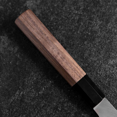 Santoku Silver Steel #3 Polished Buffalo Walnut Handle 170mm (6.7”)-[Musashi]-[Couteaux de cuisine japonais]