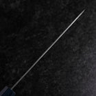 Santoku Silver Steel #3 Tsuchime Damas Manche Urushi Bleu Sombre 170mm-[Musashi]-[Couteaux de cuisine japonais]