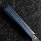 Santoku Silver Steel #3 Tsuchime Damas Manche Urushi Bleu Sombre 170mm-[Musashi]-[Couteaux de cuisine japonais]