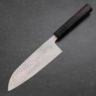 Santoku Silver Steel #3 Tsuchime Damas Manche en Buffle et Ébène 170mm-[Musashi]-[Couteaux de cuisine japonais]