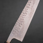 Santoku Silver Steel #3 Tsuchime Damas Manche en Buffle et Ébène 170mm-[Musashi]-[Couteaux de cuisine japonais]