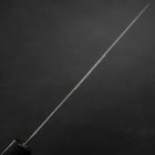 Santoku Silver Steel #3 Tsuchime Damas Manche en Buffle et Ébène 170mm-[Musashi]-[Couteaux de cuisine japonais]