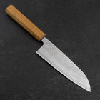 Santoku Silver Steel #3 Tsuchime Damas Manche en Chêne 165mm-[Musashi]-[Couteaux de cuisine japonais]