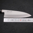 Santoku Simple-Tranchant White Steel #2 Kasumi Manche en Buffle et Ébène 180mm-[Musashi]-[Couteaux de cuisine japonais]