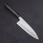Santoku Simple-Tranchant White Steel #2 Kasumi Manche en Buffle et Ébène 180mm-[Musashi]-[Couteaux de cuisine japonais]