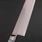 Santoku Stainless Clad Blue Steel #2 Poli Manche en Turquoise et Micarta Vert 180mm-[Musashi]-[Couteaux de cuisine japonais]