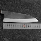 Santoku Stainless Clad Blue Super Kurouchi Green Urushi Handle 165mm (6.5”)-[Musashi]-[Couteaux de cuisine japonais]