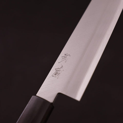 Santoku Stainless Clad Blue Super Polished Shitan Handle 170mm-[Musashi]-[Japanese-Kitchen-Knives]