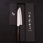 Santoku Stainless Clad Blue Super Polished Shitan Handle 170mm-[Musashi]-[Japanese-Kitchen-Knives]