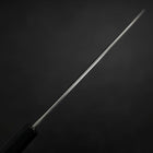 Santoku Stainless Clad Blue Steel #2 Kurouchi Rubber Handle 165mm-[Musashi]-[Japanese-Kitchen-Knives]