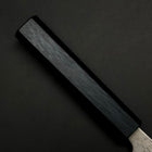 Santoku Sweden Stainless Steel Nashiji Washi Damascus Dark Blue Urushi Handle 165mm (6.5”)-[Musashi]-[Japanese-Kitchen-Knives]