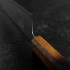 Santoku Sweden Steel Miroir Nashiji Washi Damas Manche Yaki Urushi 165mm-[Musashi]-[Couteaux de cuisine japonais]