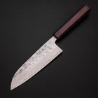 Santoku Sweden Steel Nashiji Washi Damas Manche Urushi Pourpre 165mm-[Musashi]-[Couteaux de cuisine japonais]
