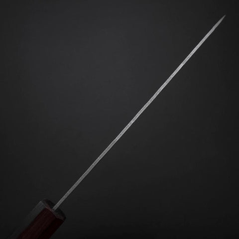 Santoku Sweden Steel Nashiji Washi Damas Manche Urushi Pourpre 165mm-[Musashi]-[Couteaux de cuisine japonais]