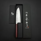 Santoku Sweden Steel Nashiji Washi Damas Manche Urushi Pourpre 165mm-[Musashi]-[Couteaux de cuisine japonais]