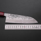 Santoku Sweden Steel Nashiji Washi Damas Manche en Noyer 165mm-[Musashi]-[Couteaux de cuisine japonais]