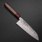 Santoku Sweden Steel Nashiji Washi Damas Manche en Noyer 165mm-[Musashi]-[Couteaux de cuisine japonais]