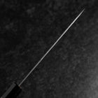 Santoku Sweden Steel Nashiji Washi Damas Manche en Noyer Noir 165mm-[Musashi]-[Couteaux de cuisine japonais]
