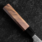 Santoku Sweden Steel Nashiji Washi Damas Manche en Noyer Noir 165mm-[Musashi]-[Couteaux de cuisine japonais]