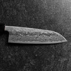 Santoku Sweden Steel Nashiji Washi Damas Manche en Noyer Noir 165mm-[Musashi]-[Couteaux de cuisine japonais]