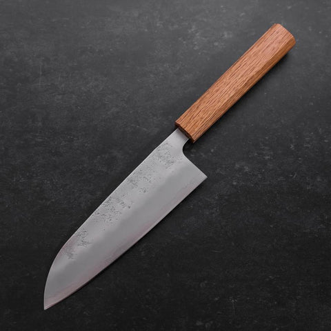 Santoku Sweden Steel Nashiji Washi Manche en Chêne 165mm-[Musashi]-[Couteaux de cuisine japonais]