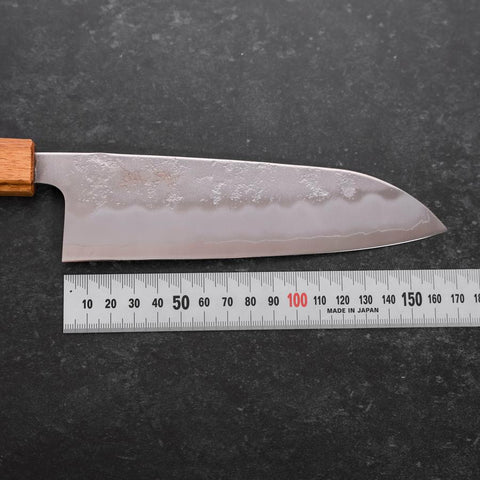 Santoku Sweden Steel Nashiji Washi Manche en Chêne 165mm-[Musashi]-[Couteaux de cuisine japonais]