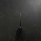 Santoku V-Toku 2 Kurouchi Damas Manche en Buffle et Ébène 165mm-[Musashi]-[Couteaux de cuisine japonais]