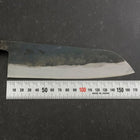 Santoku V-Toku 2 Kurouchi Damas Manche en Buffle et Ébène 165mm-[Musashi]-[Couteaux de cuisine japonais]