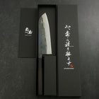 Santoku V-Toku 2 Kurouchi Damas Manche en Buffle et Ébène 165mm-[Musashi]-[Couteaux de cuisine japonais]