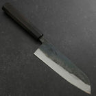 Santoku V-Toku 2 Kurouchi Damas Manche en Buffle et Ébène 165mm-[Musashi]-[Couteaux de cuisine japonais]