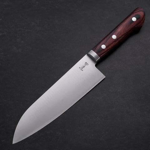 Santoku VG-1 Bokashi Manche Occidental en Acajou 165mm-[Musashi]-[Couteaux de cuisine japonais]