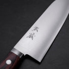 Santoku VG-1 Bokashi Manche Occidental en Acajou 165mm-[Musashi]-[Couteaux de cuisine japonais]