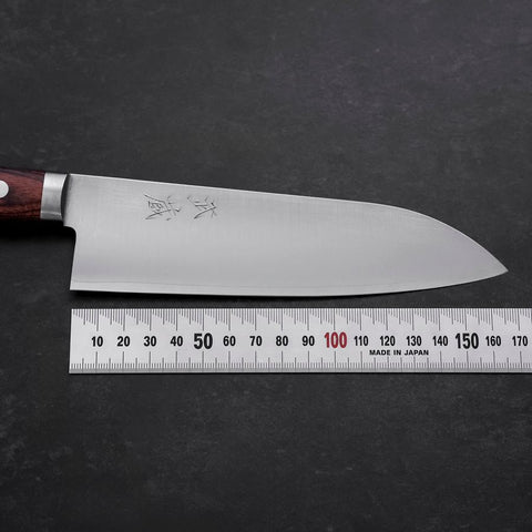 Santoku VG-1 Bokashi Manche Occidental en Acajou 165mm-[Musashi]-[Couteaux de cuisine japonais]