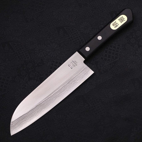Santoku VG-1 Damas Manche Occidental Noir 170mm-[Musashi]-[Couteaux de cuisine japonais]