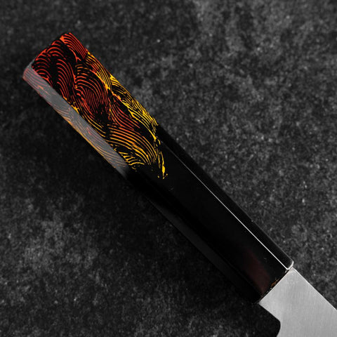 Santoku VG-1 Kasumi Manche Urushi Brûlé 180mm-[Musashi]-[Couteaux de cuisine japonais]