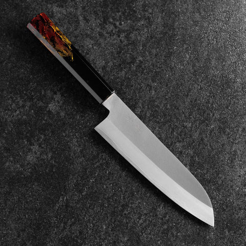 Santoku VG-1 Kasumi Manche Urushi Brûlé 180mm-[Musashi]-[Couteaux de cuisine japonais]