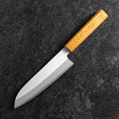 Santoku VG-1 Kasumi Manche en Chêne 180mm-[Musashi]-[Couteaux de cuisine japonais]