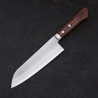 Santoku VG-1 Nashiji Manche Occidental Rouge 170mm-[Musashi]-[Couteaux de cuisine japonais]