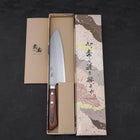 Santoku VG-1 Nashiji Manche Occidental Rouge 170mm-[Musashi]-[Couteaux de cuisine japonais]