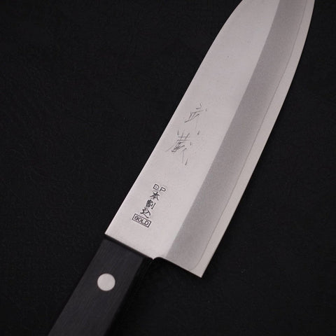 Santoku VG-1 Poli Manche Occidental Noir 165mm-[Musashi]-[Couteaux de cuisine japonais]
