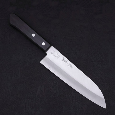 Santoku VG-1 Poli Manche Occidental Noir 165mm-[Musashi]-[Couteaux de cuisine japonais]